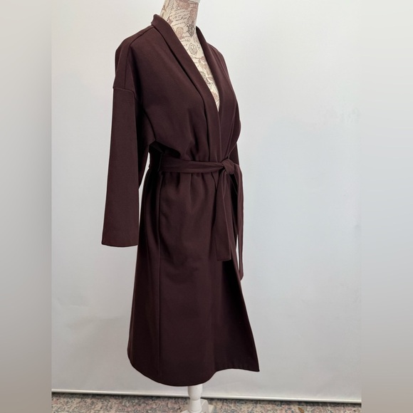 PROLOGUE  Women's eggplant/rich brown tie waist trench size XS - Picture 7 of 15